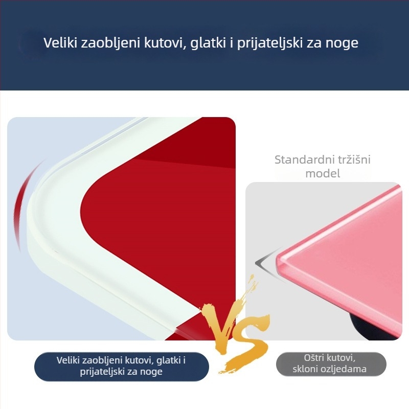 Elektronička kućna vaga s mogućnošću privatne oznake; maksimalna nosivost 180 kg; napajanje putem punjenja/baterije.