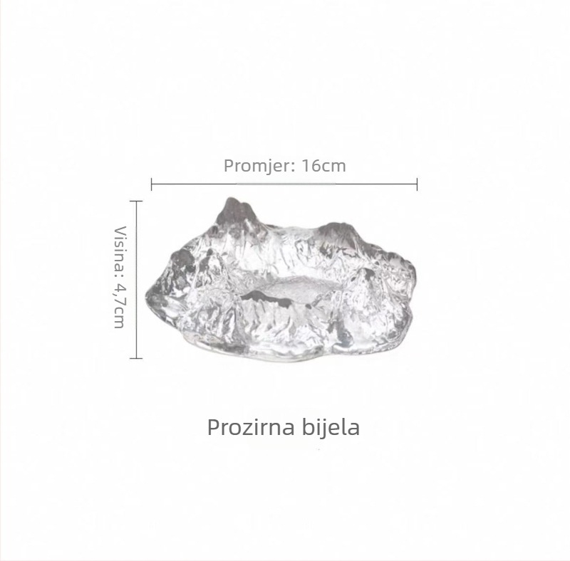Stakleni pepelnjak, nordijski ledeni dizajn, japanski stil; ispis logotipa; prilagodba obrade; brend SENHE