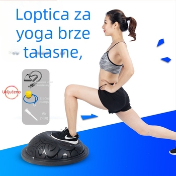 Blue song polukružna lopta za ravnotežu — PVC, 4.5 kg, napuhljiva, joga lopta s uzorkom srećnih oblaka