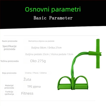 Pedalni napinjač za trbušne vježbe – Mysports, ABS materijal, kućni joga pedal, Sit‑up pomoć, Pilates elastično uže