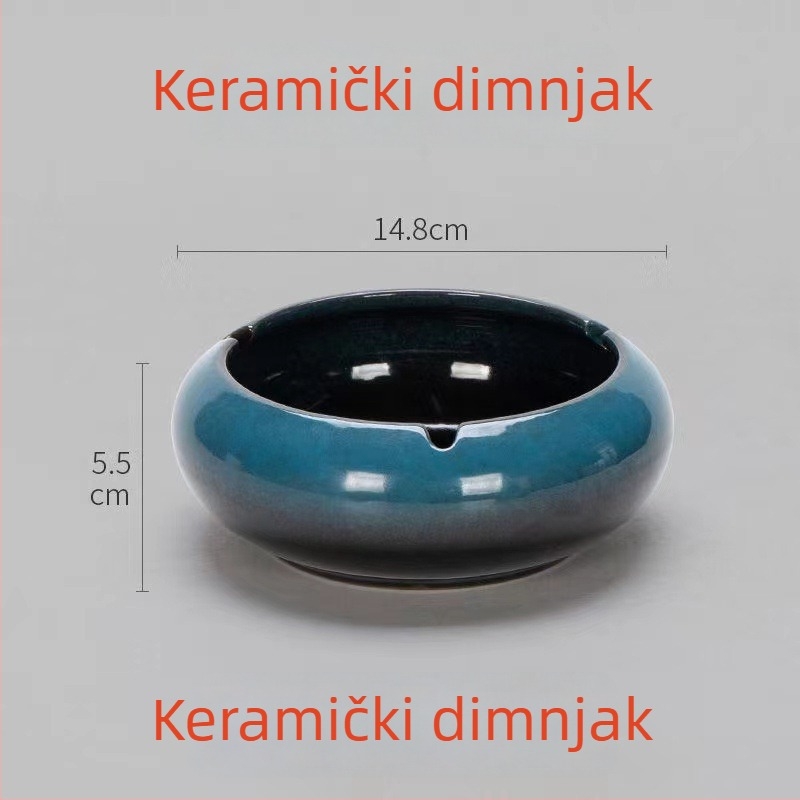Keramički pepelnjak za dnevni boravak i ured – dekorativan, retro japanski stil, personalizacija, pakiranje 12 komada