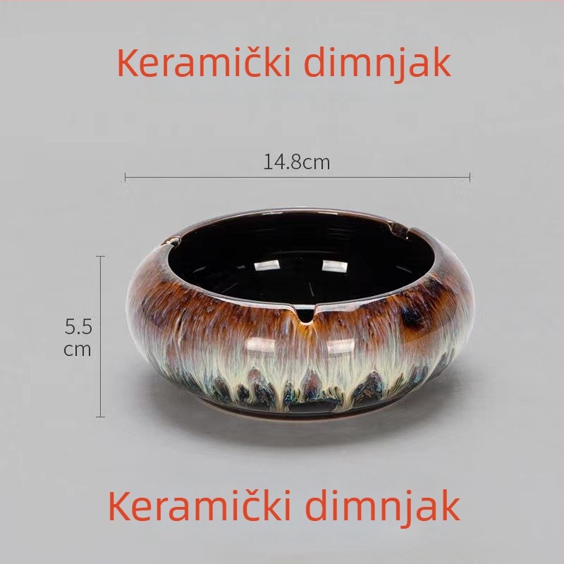 Keramički pepelnjak za dnevni boravak i ured – dekorativan, retro japanski stil, personalizacija, pakiranje 12 komada