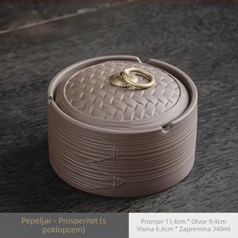 Pepeljara s poklopcem – keramika, Ling jun marka, kineski stil, porijeklo Fujian, model L-1010092549