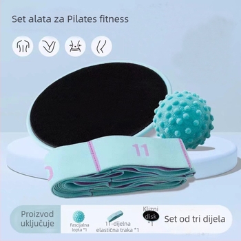 Ban qiaodi – Set za jogu i pilates: elastični pojas, fascia lopta i klizni disk