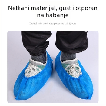 Jednokratne navlake za cipele, zidni dispenser s izvlačnim spremnikom, tkanina, protuklizni, debljina 4 g, prilagođeni uzorak s tiskanim logom, 50 komada po kutiji