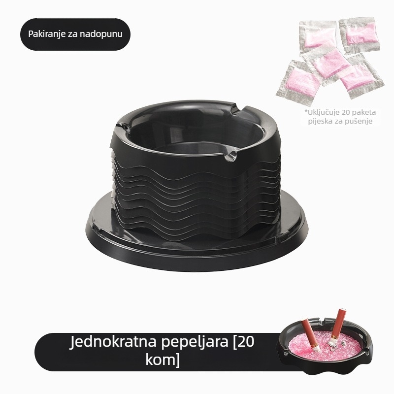 Jednokratni pepelnik s zamjenjivim ugrađenim sredstvom za gašenje s pjenom; cilindar protiv projecija pepela za kućnu dnevnu sobu; Materijal: Drugo; Jednokratno: Da; Kutija: 60 kom.; Šifra artikla KA1545125156; Stil: Kineski stil