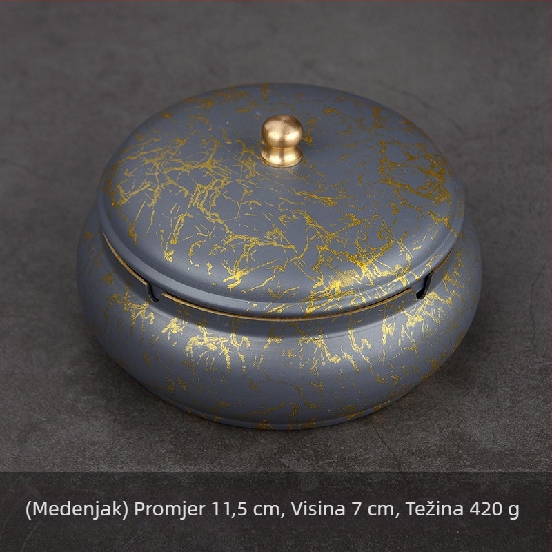 Bakreni pepeljak s poklopcem, Longyin Zhai marka, 50 komada u kutiji, s otisnutim logom, kineskog stila