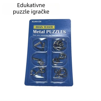 Intelektualni skup zagonetki: devet lanaca Lu Ban lokota, dječja metalna prsten igra, Kongming lokot, obrnuto razmišljanje