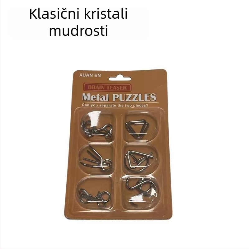 Intelektualni skup zagonetki: devet lanaca Lu Ban lokota, dječja metalna prsten igra, Kongming lokot, obrnuto razmišljanje