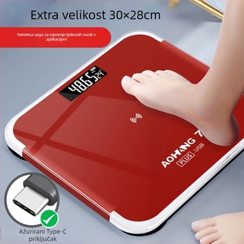 Vaga za tjelesnu masnoću, elektronička vaga za kućnu upotrebu (kapacitet 180 kg, pakiranje 10 kom., brend Beautiful, mogućnost privatne marke)