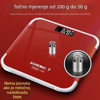 Vaga za tjelesnu masnoću, elektronička vaga za kućnu upotrebu (kapacitet 180 kg, pakiranje 10 kom., brend Beautiful, mogućnost privatne marke)