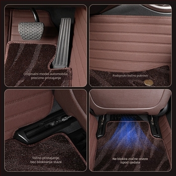 Automobilske prostirke od prave kože, veliki okružni dizajn, isključivo za pet sjedala, prilagodljivo (Materijal: Prava koža; Stil: Veliki okružni dizajn; Forma: Isključivo za pet sjedala; Obrada i prilagodba: Da)