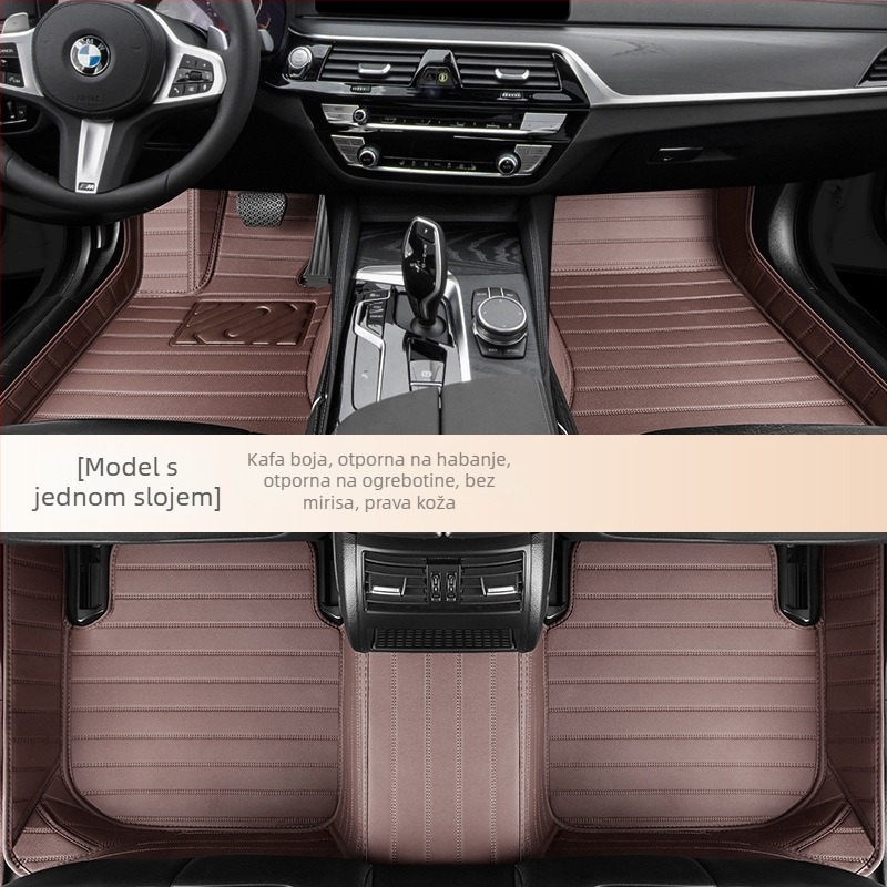 Automobilske prostirke od prave kože, veliki okružni dizajn, isključivo za pet sjedala, prilagodljivo (Materijal: Prava koža; Stil: Veliki okružni dizajn; Forma: Isključivo za pet sjedala; Obrada i prilagodba: Da)