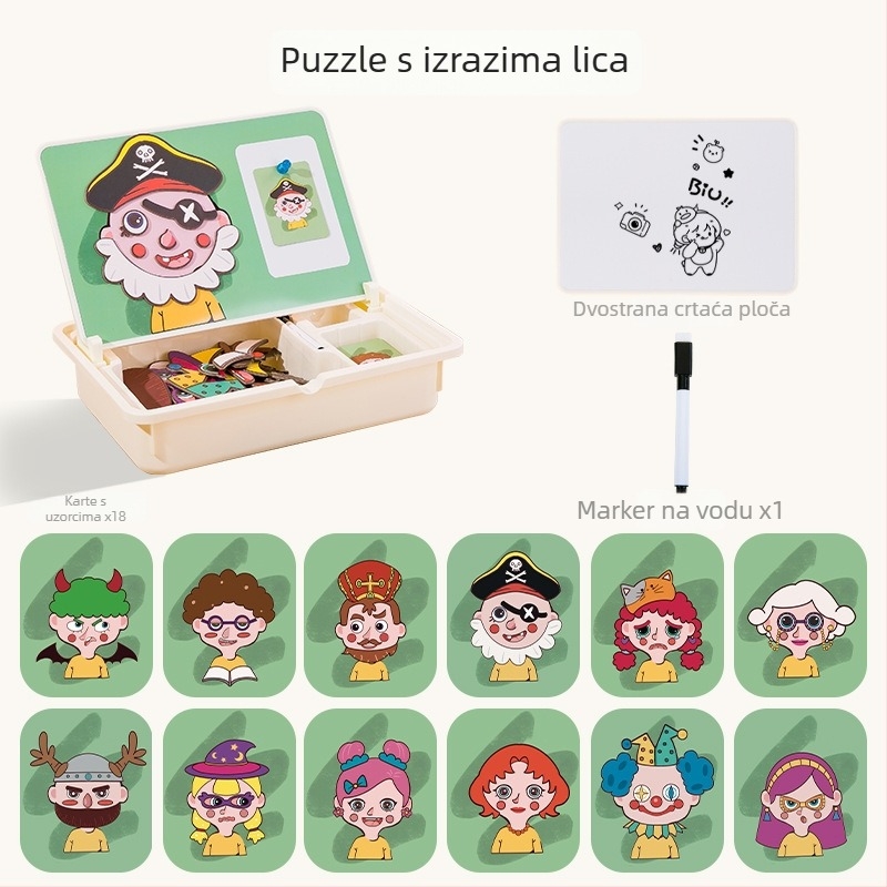 Magnetski puzzle za djecu, plastični ravni puzzle, edukativna igra, dob 4-6 godina