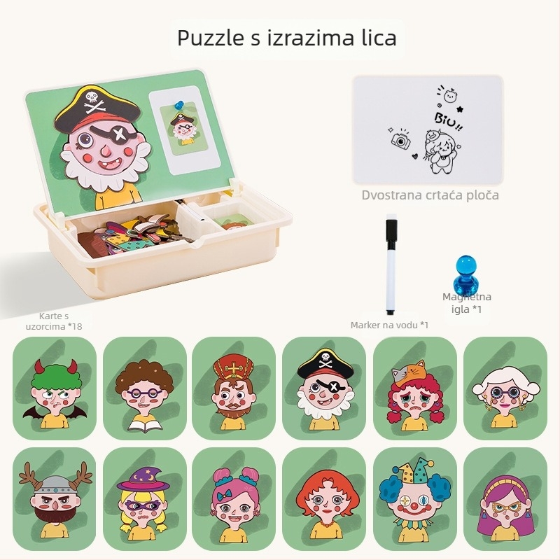 Magnetski puzzle za djecu, plastični ravni puzzle, edukativna igra, dob 4-6 godina