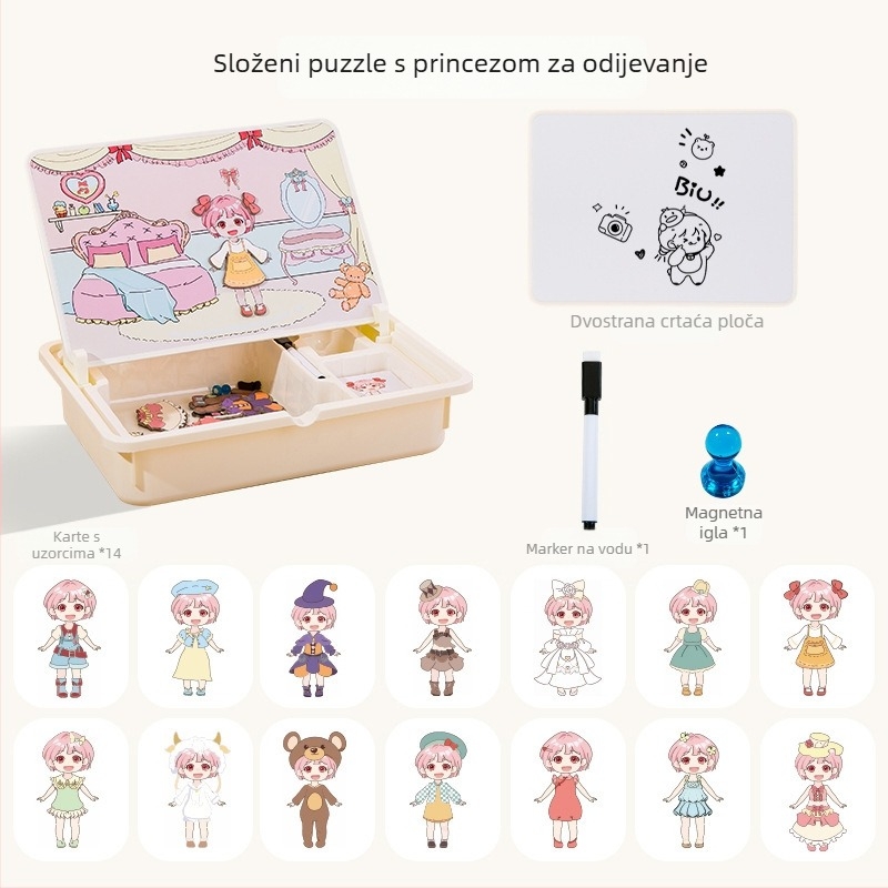 Magnetski puzzle za djecu, plastični ravni puzzle, edukativna igra, dob 4-6 godina