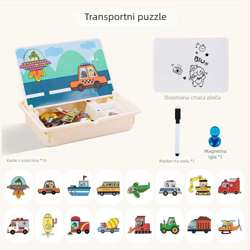 Magnetski puzzle za djecu, plastični ravni puzzle, edukativna igra, dob 4-6 godina