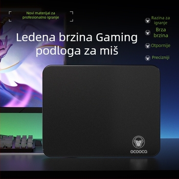 Podloga za miš za igranje od potpuno kaljenog stakla, jednostrana, podrška zapešća, protuklizna, OEM prilagodljivo