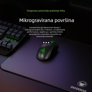 Podloga za miš za igranje od potpuno kaljenog stakla, jednostrana, podrška zapešća, protuklizna, OEM prilagodljivo