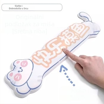Podložak za zglob ruke za miš i tipkovnicu, dvostrani, gumena podloga, podrška zgloba, otisnut logotip