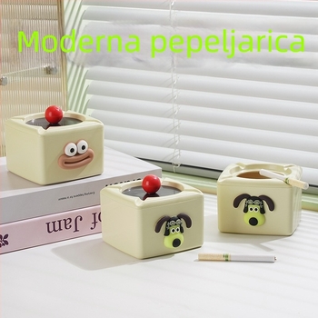 Plastični pepeljara za kućnu upotrebu s poklopcem, bez personalizacije, nije uvezeno