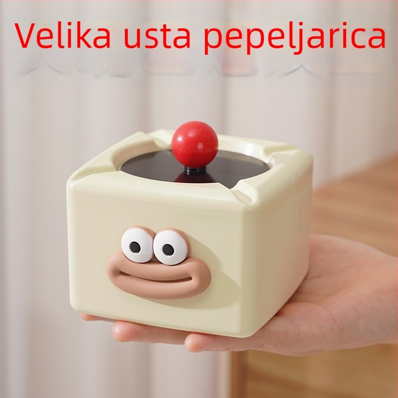 Plastični pepeljara za kućnu upotrebu s poklopcem, bez personalizacije, nije uvezeno