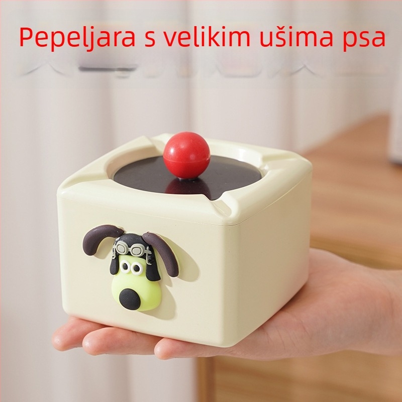 Plastični pepeljara za kućnu upotrebu s poklopcem, bez personalizacije, nije uvezeno