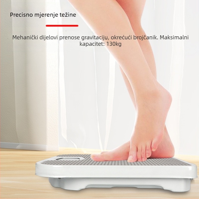 Henset elektronička vaga za odrasle, kapacitet 130 kg, mjeri tjelesnu težinu.