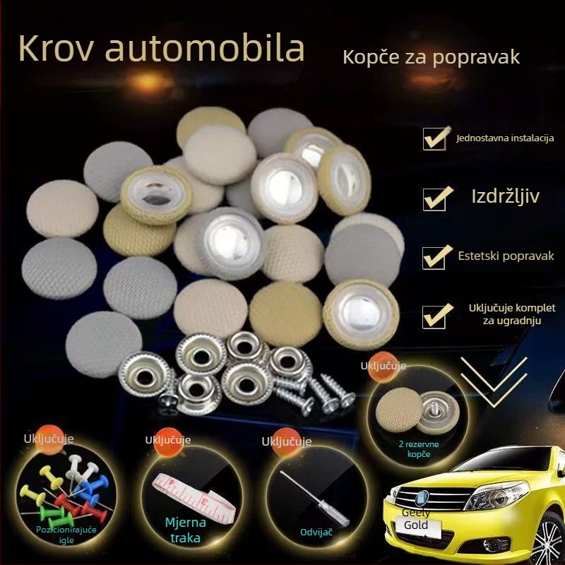 Klip za unutarnji krov automobila za fiksiranje veluru