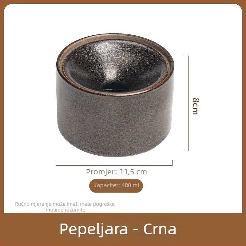 Keramički pepelnjak s poklopcem, retro kreativni dizajn, pogodan za dom i stolnu površinu