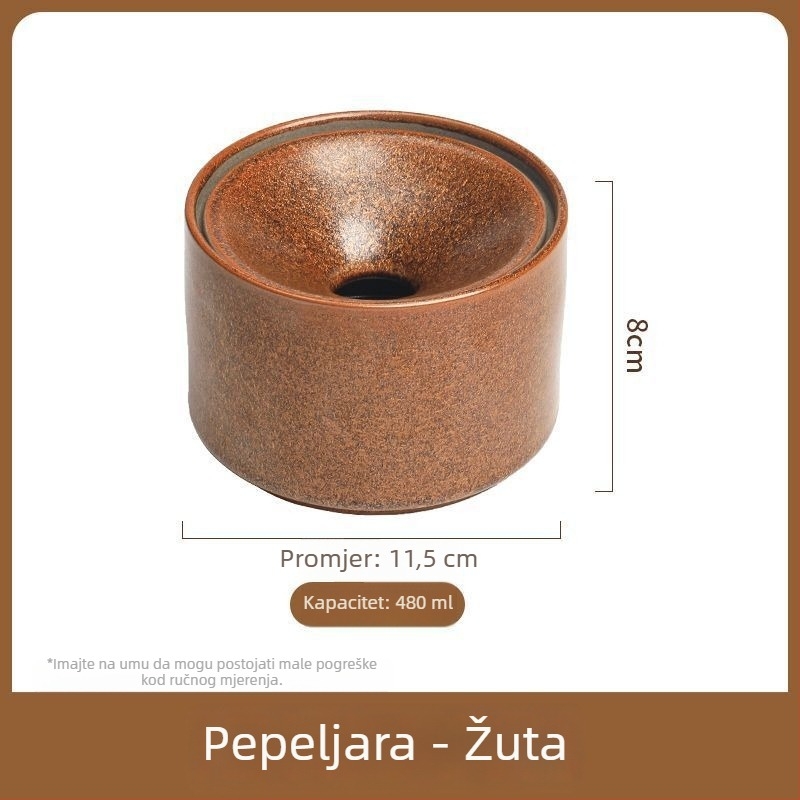 Keramički pepelnjak s poklopcem, retro kreativni dizajn, pogodan za dom i stolnu površinu