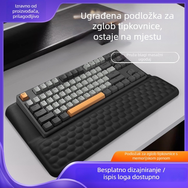 Integrirani držač tipkovnice – podloga za tipkovnicu, tkanina, jednostrana, OEM prilagodljivo s mogućnošću otiska logotipa