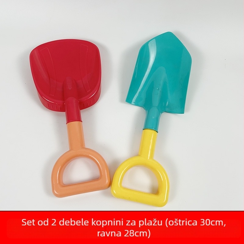 Debeli dječji lopata za plažu – alat za igru u pijesku, PP materijal, plaža i vodene igračake, za uzrast 4–6 godina