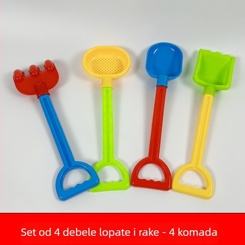 Debeli dječji lopata za plažu – alat za igru u pijesku, PP materijal, plaža i vodene igračake, za uzrast 4–6 godina