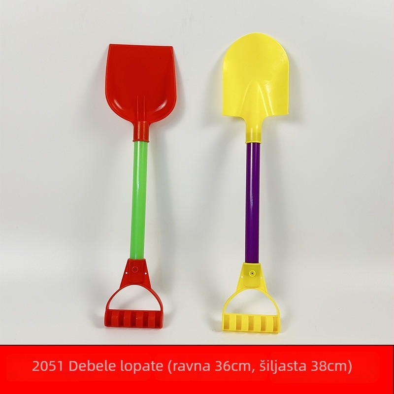 Debeli dječji lopata za plažu – alat za igru u pijesku, PP materijal, plaža i vodene igračake, za uzrast 4–6 godina