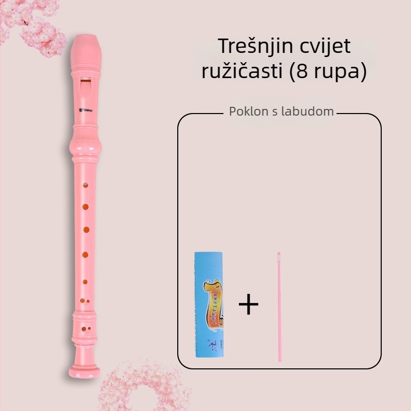 Swan rekorder njemačkog stila, 8 otvora i 6 otvora, za djecu i početnike, visoki registr, uz torbu