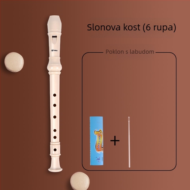 Swan rekorder njemačkog stila, 8 otvora i 6 otvora, za djecu i početnike, visoki registr, uz torbu
