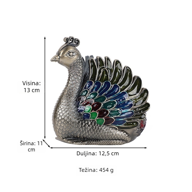 Popolnjak od cinkove legure, kineski klasični stil, dekorativni kolekcionarski predmet