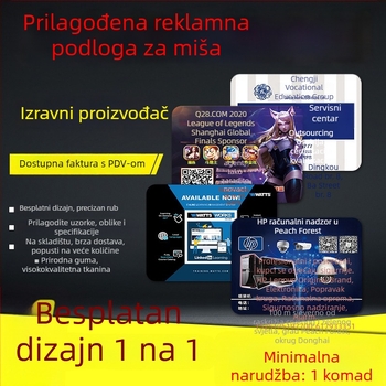 Reklamna podloga za miš s otiskom logotipa, toplinski prijenos, podrška zapešća, protuklizna, izrađena po slici