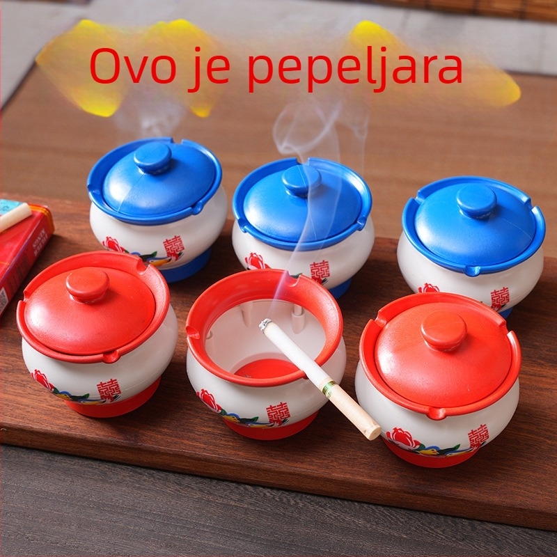 Plastični pepelnik, dekorativni predmet u pastoralnom/etničkom/kineskom stilu, otisak loga, podrijetlo Kina