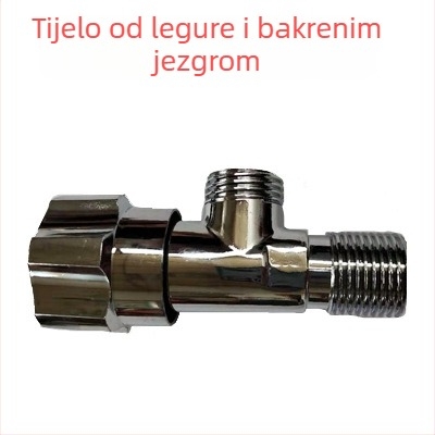 Uglovni ventil od bakra, debel i produžen, ugradbeni u zid, za toplu i hladnu vodu, model 34