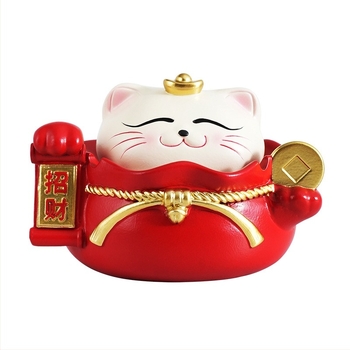 Cementni pepeljnjak Maneki-neko s logom – prilagodljiv, dekorativan, skladištenje, japanski crtani stil