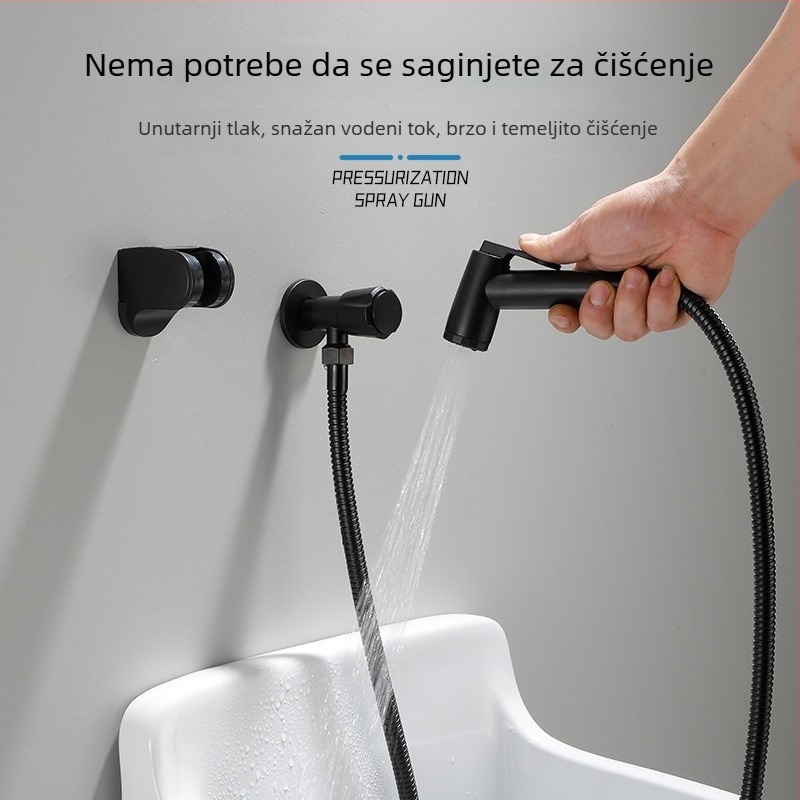 Spray pištolj za kupaonicu od nehrđajućeg čelika, model JF-G03, unutarnji promjer 15 mm, 4-navojno spoj, moderni minimalistički stil