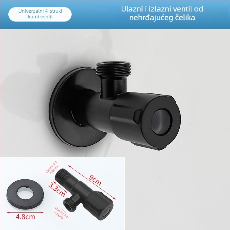 Spray pištolj za kupaonicu od nehrđajućeg čelika, model JF-G03, unutarnji promjer 15 mm, 4-navojno spoj, moderni minimalistički stil