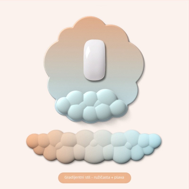 Gradient Cloud jastučić za zglob tipkovnice – memory pjena s silikonskim dnom, jednostrani, hladno oblikovanje, model 7215119, OEM prilagodljivo