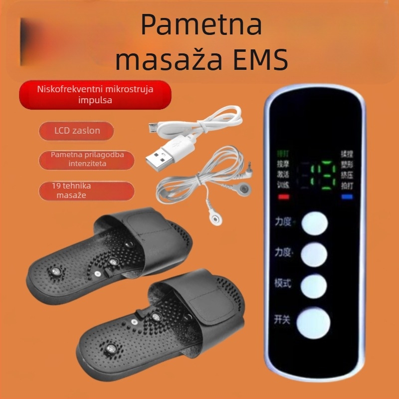 Cipele za masažu stopala s akupunkturnim masiranjem, napajanje USB/AC, žični ručni upravljač, mehanički način rada