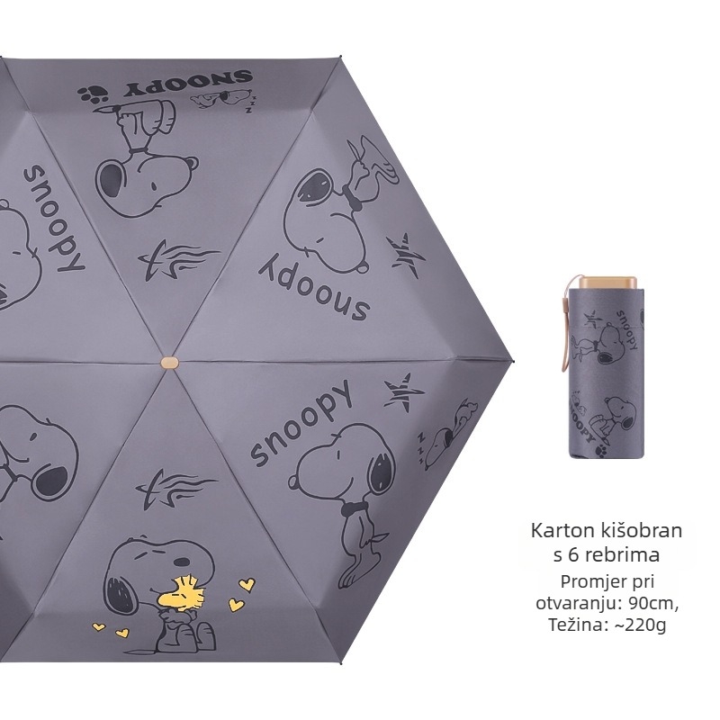 Automatski kišobran s karikaturom uz UV zaštitu UPF 40+, 8-rebrni čelični okvir, 190T tkanina, automatsko otvaranje zatvaranje