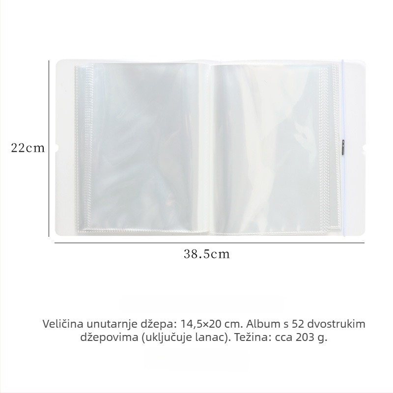 Fotoalbum s PP korom, 26 stranica, ispis logotipa, prilagodba dostupna