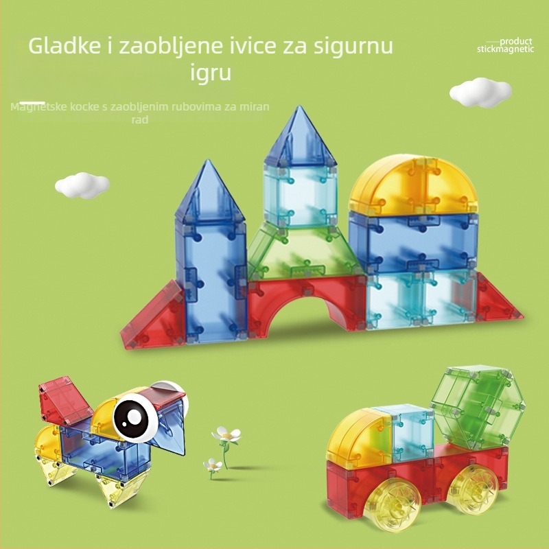 Dig magnetske građevne blokove – ABS DIY 3D slagalica za dojenčad i malu djecu (0–3 godina)