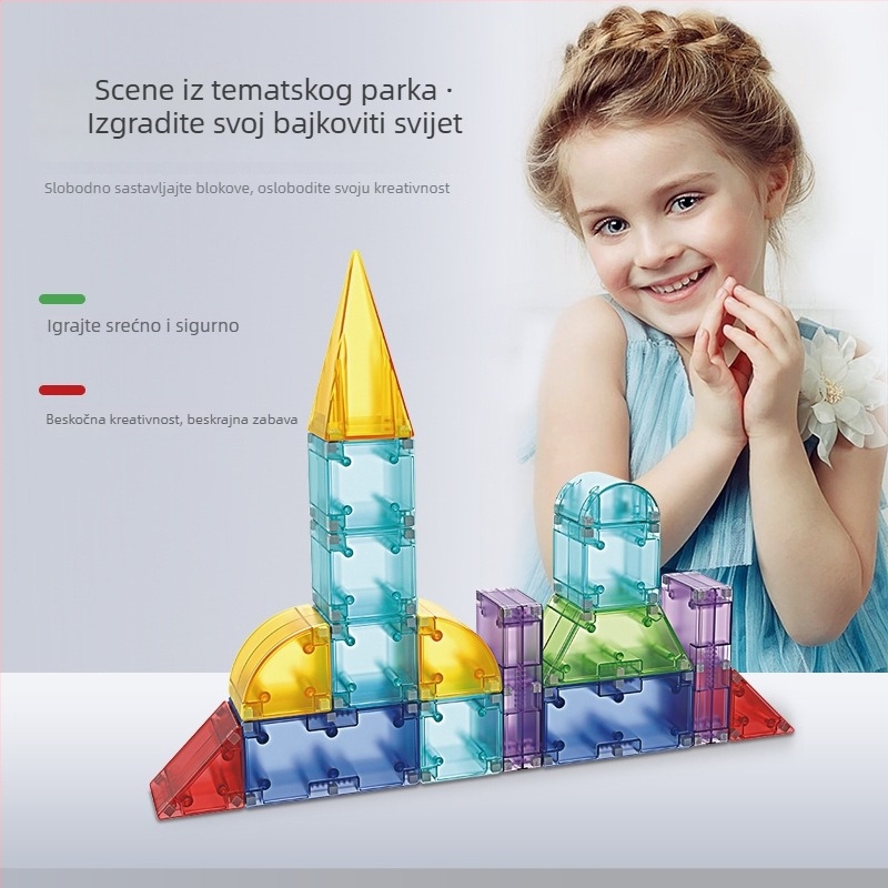 Dig magnetske građevne blokove – ABS DIY 3D slagalica za dojenčad i malu djecu (0–3 godina)